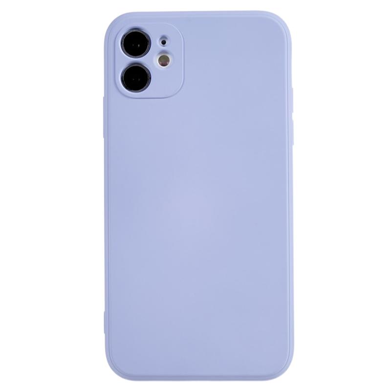 For iPhone 11 Soft TPU Rubberized Cover Fiber Lining Cushion Anti-Scratch Phone Case