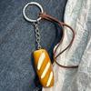 Bag Pendant 1:1 Realistic Simulated Bread Shape Resin Keychain with Rope Decor High Simulation Baguette Bagel Charm Key Holder
