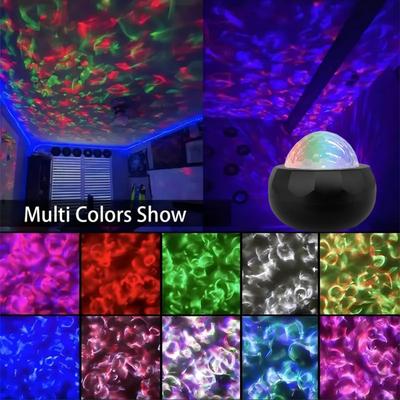 Creative Multicolor Ambient Lighting Water Ripple Colorful Aurora Night Light Wall Mounted USB Charging Atmosphere Light Bedroom