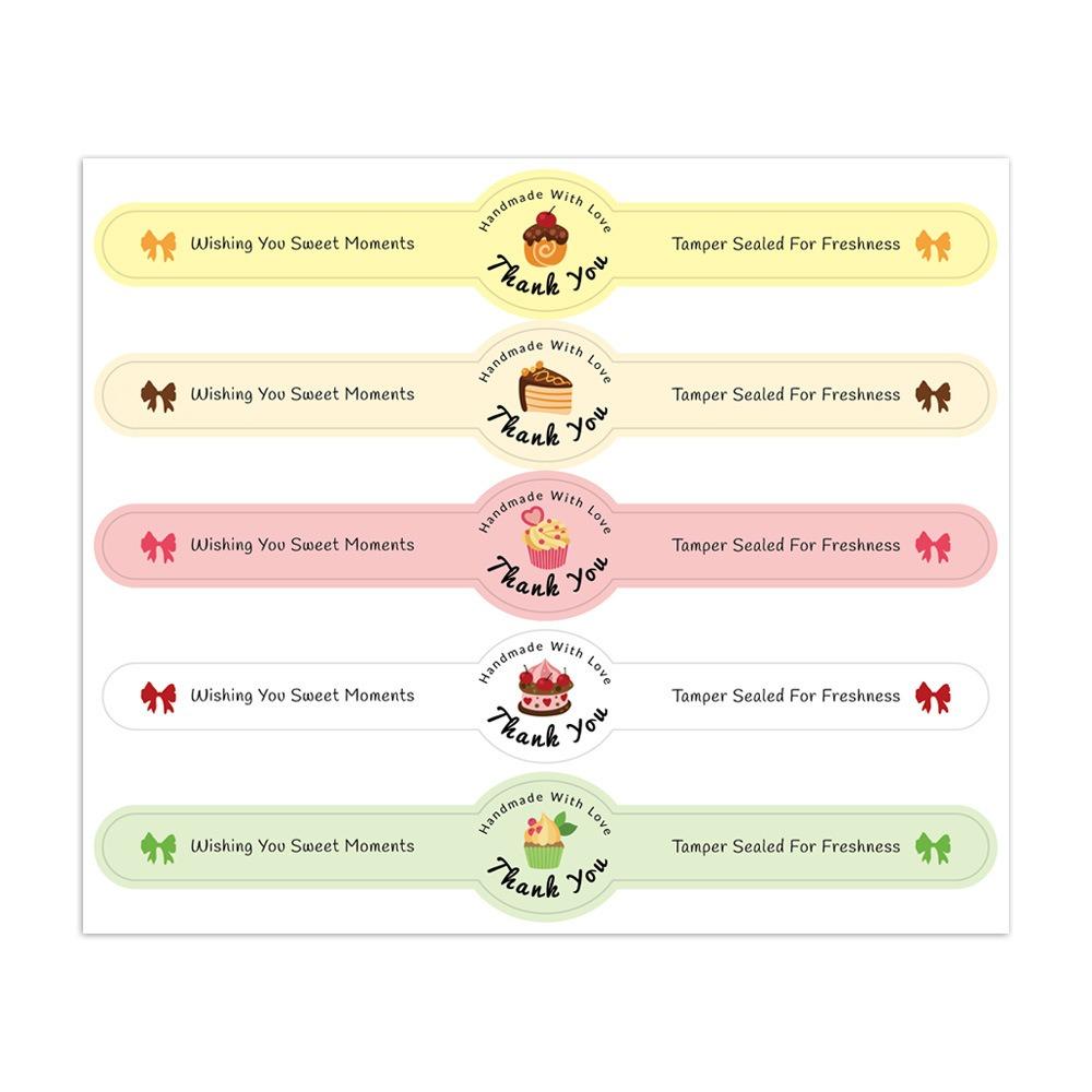 50Pcs Long Label Food Retail Package Seal Stickers Tamper Evident Seal Labels  Party Favors