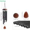 26 Inch Aluminum Pipe Wind Chimes With Wooden Hanging Tag Farmhouses Terraces Gardens Balcony Corridor Decoration