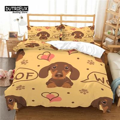 Home Living Luxury 3D Cut Dog Print 23Pcs Comfortable Duvet Cover PillowCase Bedding Sets Queen and King EUUSAU Size