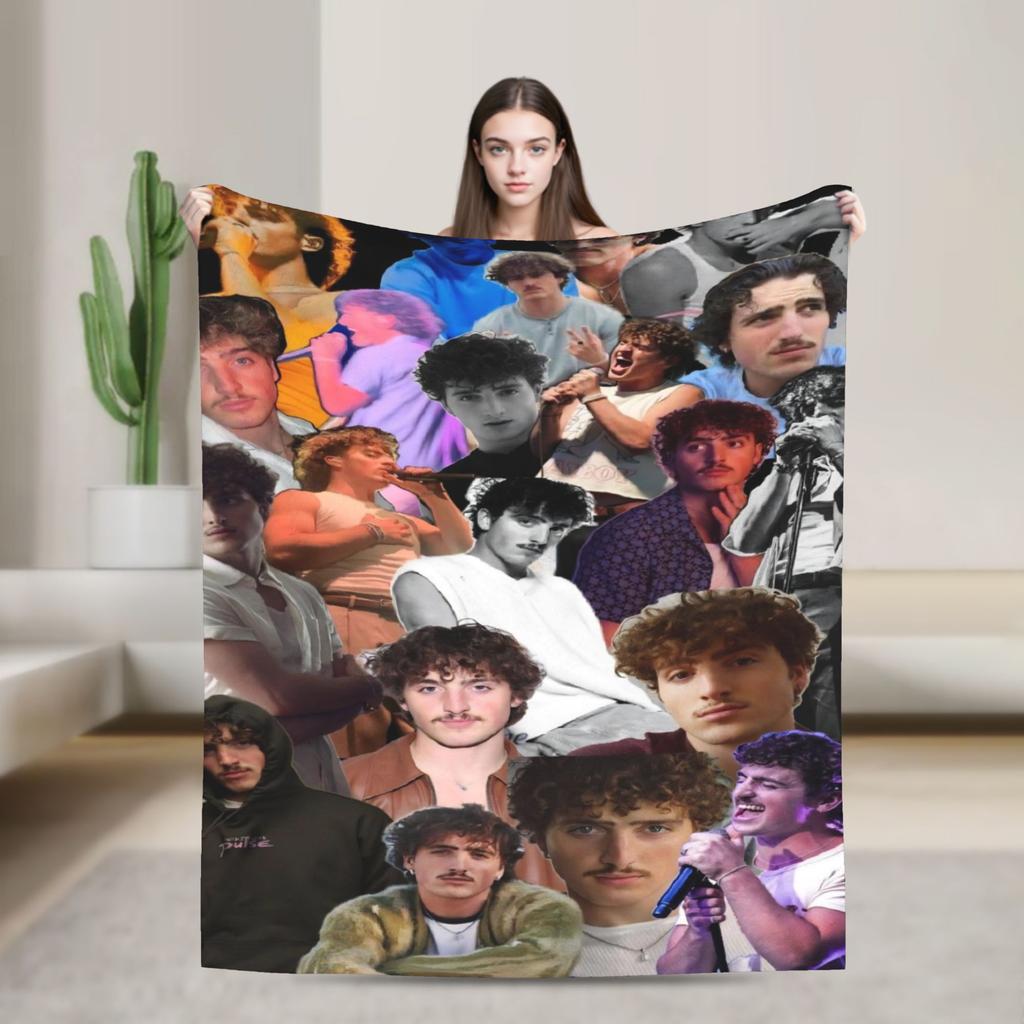 Benson Boone American Singer Blankets Warm Soft Plush Bedding Throws For Couch Bed Airplane Travel Flannel Bedspread Bed Cover