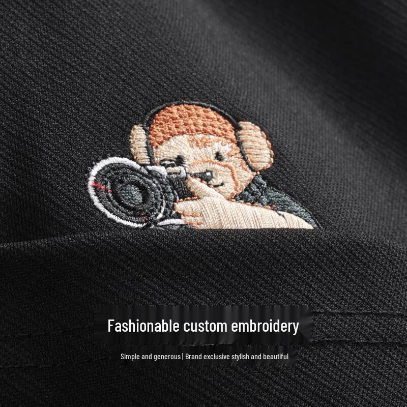 Mark Fairwhale Men's Pocket Embroidery Long Sleeve Crew Neck T-Shirt