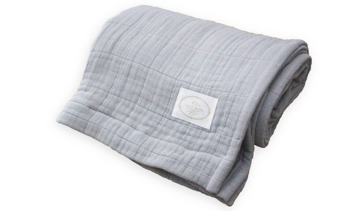 

Cotton Feuille Gauze Blanket 9-ply (Kids/Ash Gray)