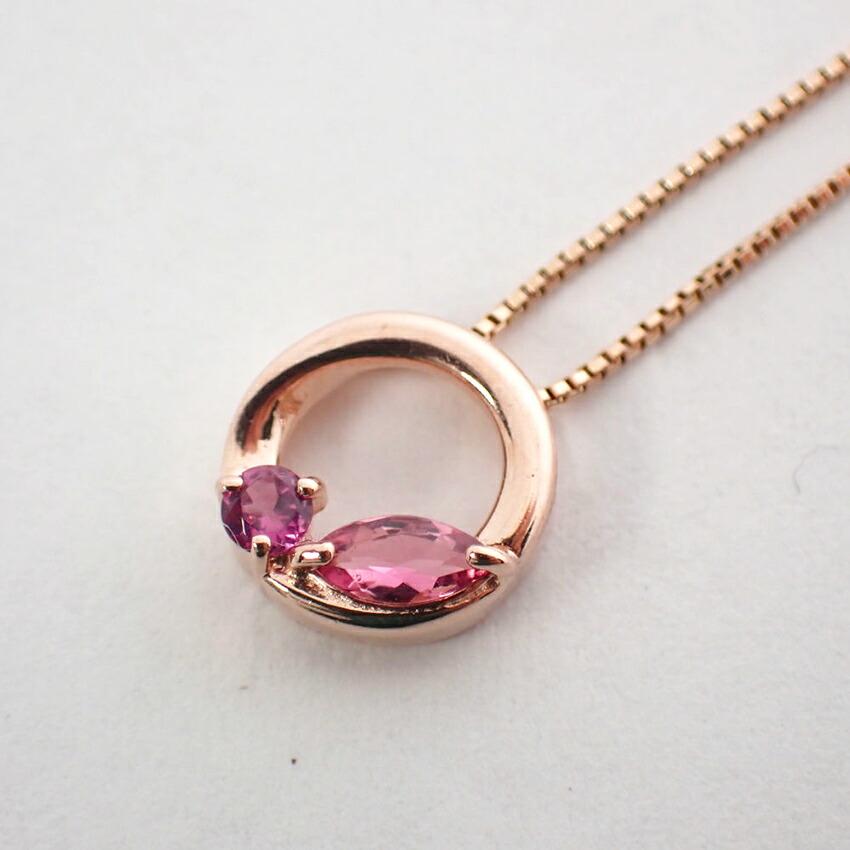 [Used] K10PG pink tourmaline pendant/g466-56