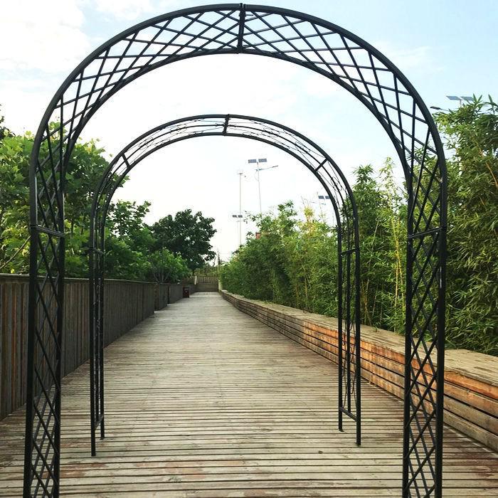 Европейская кованая арка-цветочница для вьющихся роз в садах