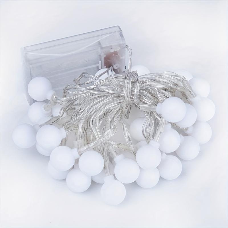 1pc Outdoor Camping String Lights, LED Ball String Lights, Battery Box, Tent Canopy Wedding Decoration