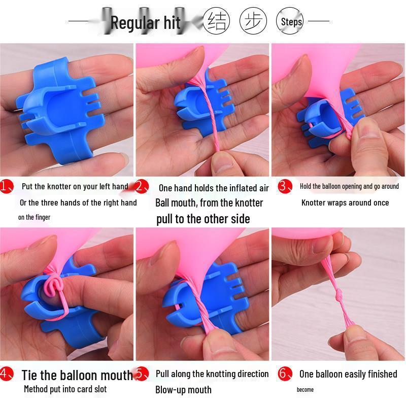 DIY Balloon Knotting Tool for Weddings and Parties - Portable Manual Inflator for Creative Decorations