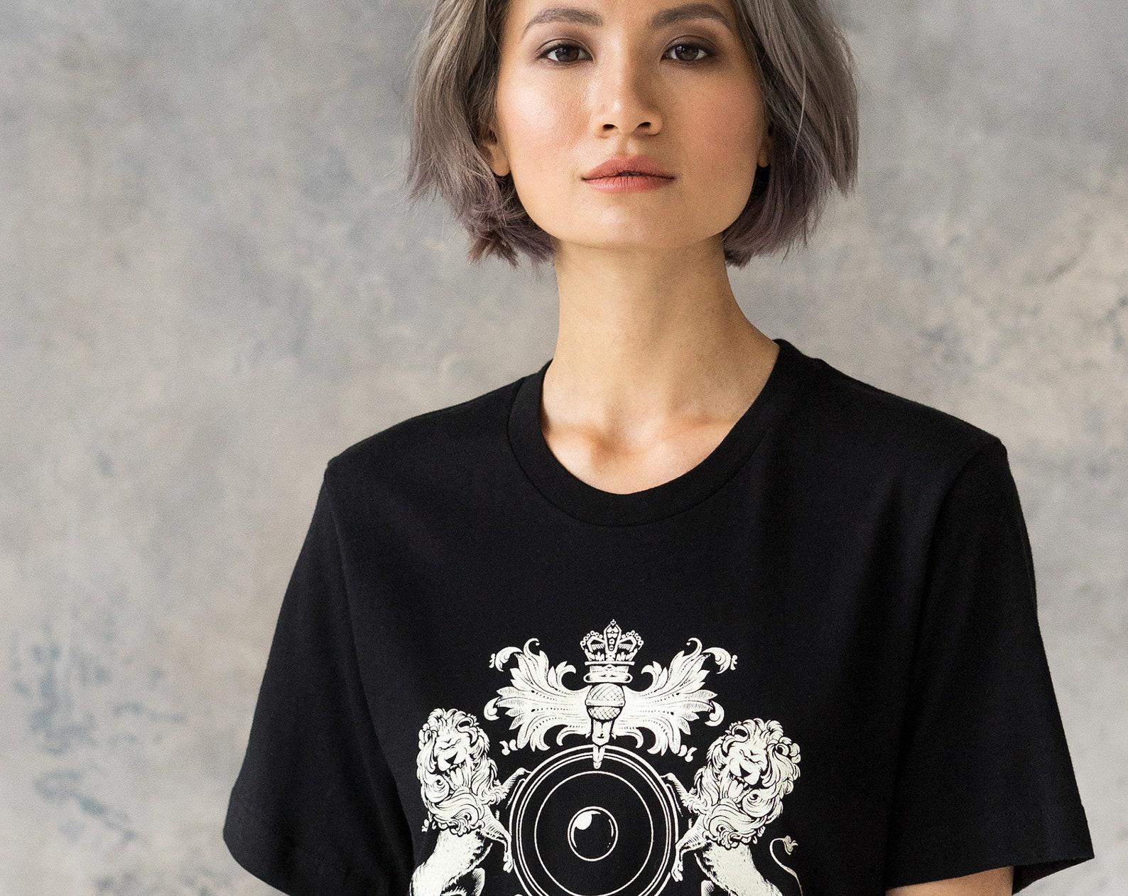 Junglist Coat of Arms T-Shirt – Drum and Bass Lion Heraldry S