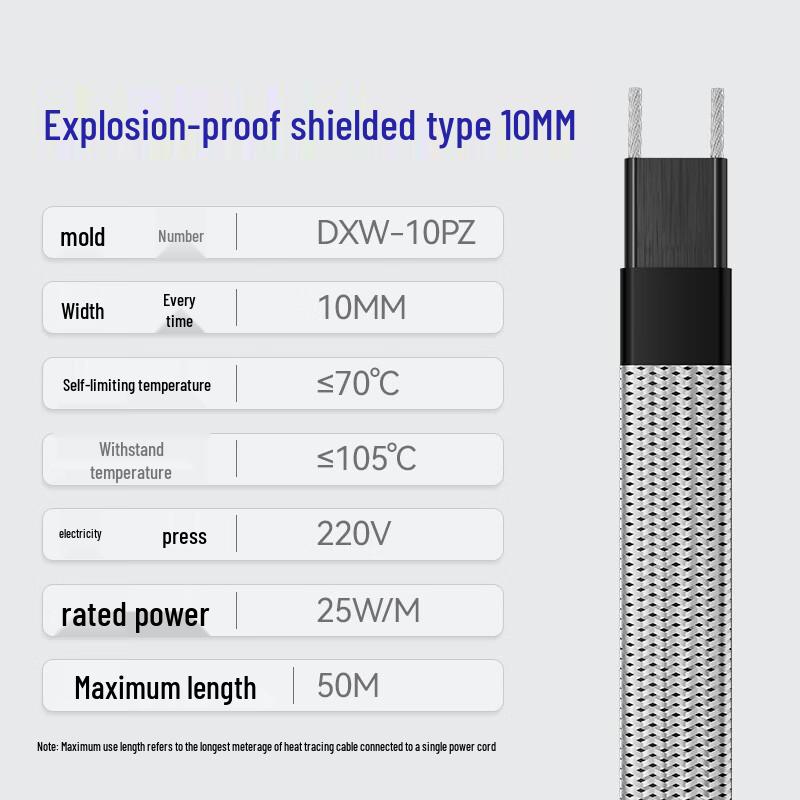 Self-Regulating Electric Pipe Heating Cable