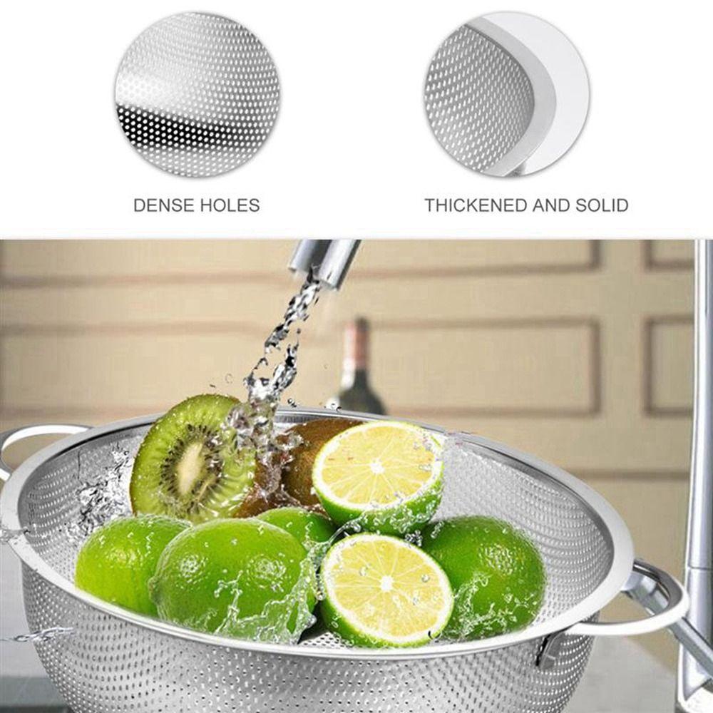 Handle Drain Basket Kitchen Tool Accessories Colander Basket Fruit Rice Vegetable Washing Basket
