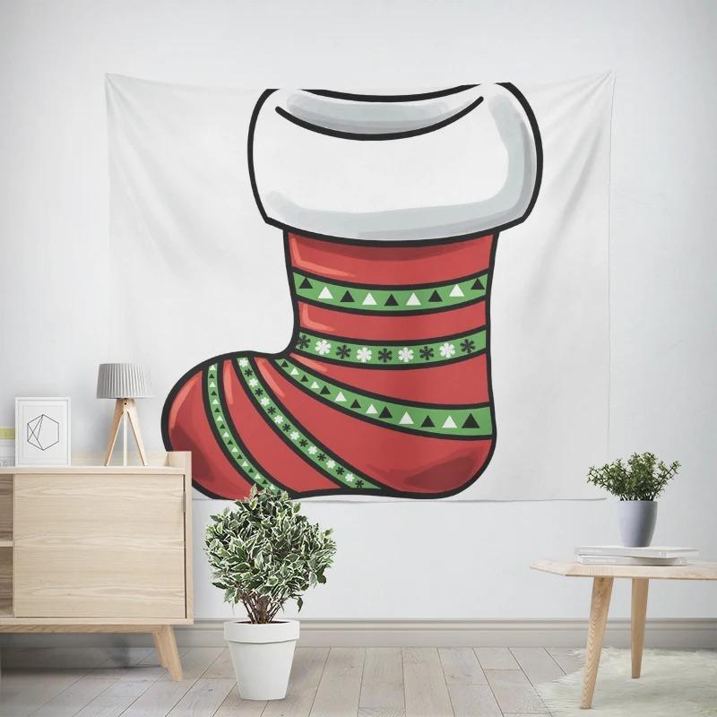 

Рождественский новогодний узор носков Гостиная Спальня Декоративный гобелен 100x75cm