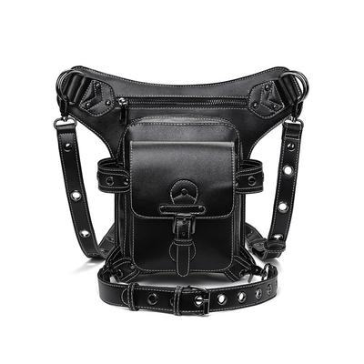 European and American Punk Multi-carry Outdoor Cycling Waist Bag for Women, Creative and Trendy Motorcycle Bag for Men