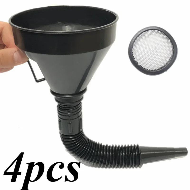 Multi Functional Flexible Automotive Fuel Funnel Wide Mouth Oil Funnel Spill-Proof Refueling & Oil Changing Tool with Handle