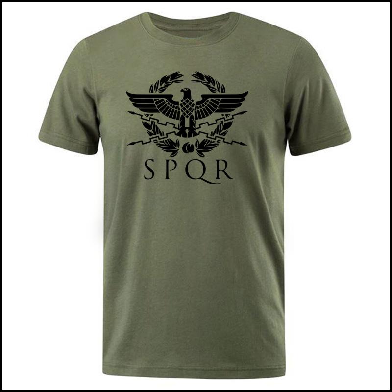 Pánská trička SPQR Římský gladiátor Císařský zlatý orel Letní tričko Pánské Harajuku Punk Rock tričko Ležérní topy Trička