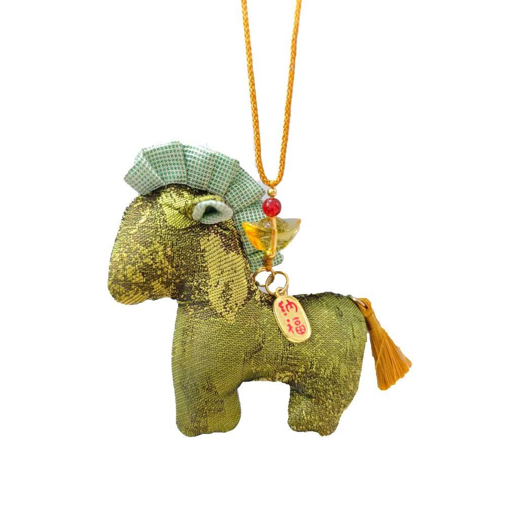 Brocade Zodiac Horse Sachet Refillable Embroidery Bag Horse Hanging Decoration Chinese Style New Year Pony Car Pendant Gift