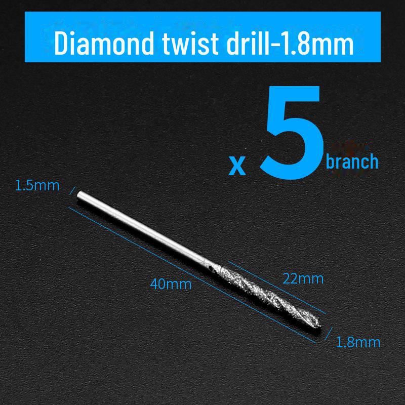 Diamond Twist Drill Bit for Jade, Beeswax, Crystal, and Glass. Electric Grinder Included.