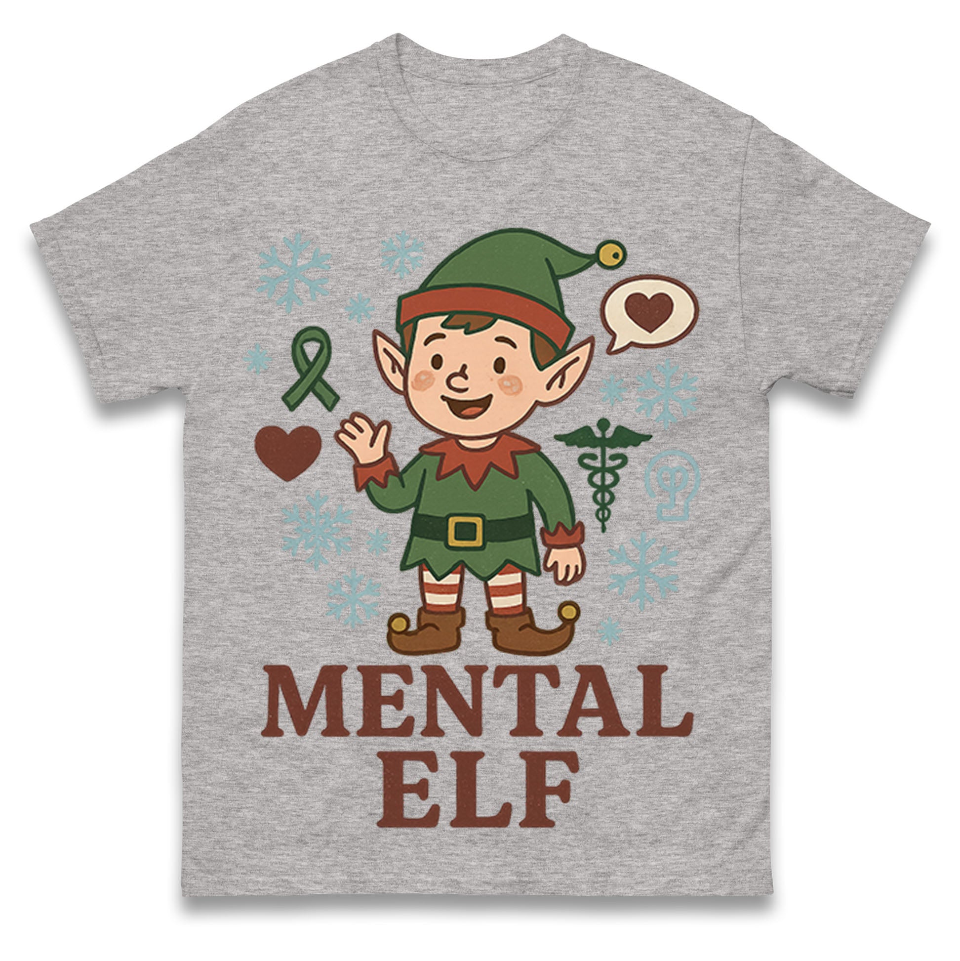 Mental Elf Christmas T Shirt Tshirt Mens Womens Unisex Tops Tees S