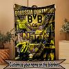 Custom Name Personalized Borussia Dortmund Bvb Print Blanket, Home Decor, Bedroom, Sofa, Camping, Couch, Gifts for Birthday Christmas