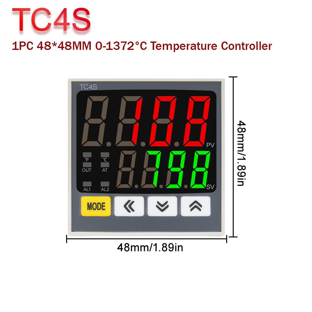 New Intelligen Digital PID Thermostat SSR Relay Voltage Output Universal Input Heating Cool ing Temperature Controller Regulator TC4S 48x48mm