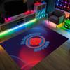 Blackburn Rovers Football Design Crystal Velvet Carpet Cozy Non?Slip Printed Rug For Bedroom Living Room Entrance