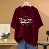 Women's Retro Cotton Slim-Fit Short-Sleeve T-Shirt