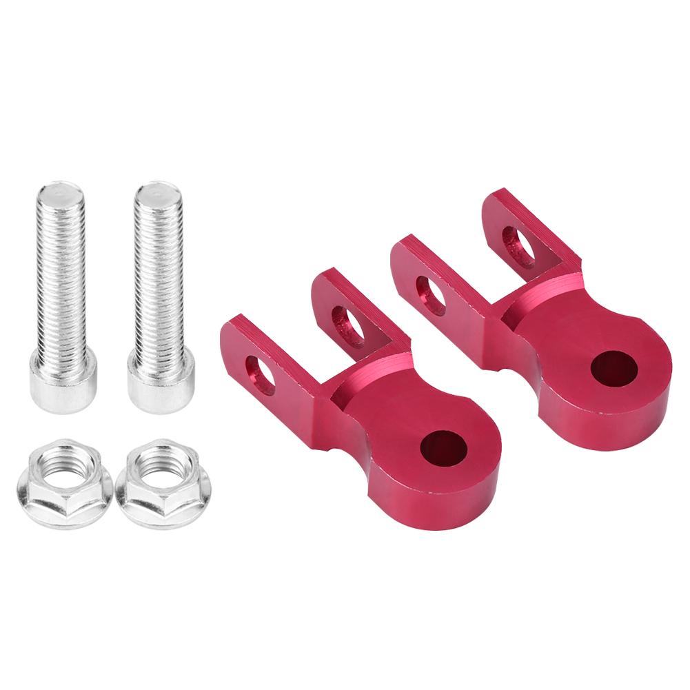 2pcs Universal Motorcycle Damping Heighten Device Shock Absorbers 5cm Chassis Red (w  Screw)