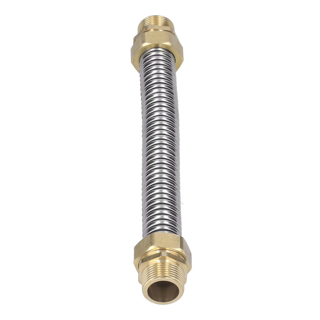 G3/4 Male Thread Air Conditioner Connecting Pipe Stainless Steel Corrugated Hose for Fan Coil Water