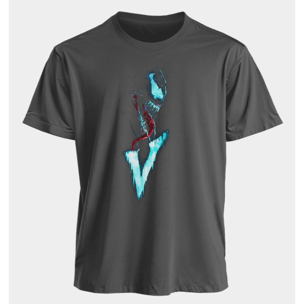 Men's and Women's T-shirts Venom Summer American Spring and Autumn Casual Sports Harajuku Fashion Printed Short Sleeves