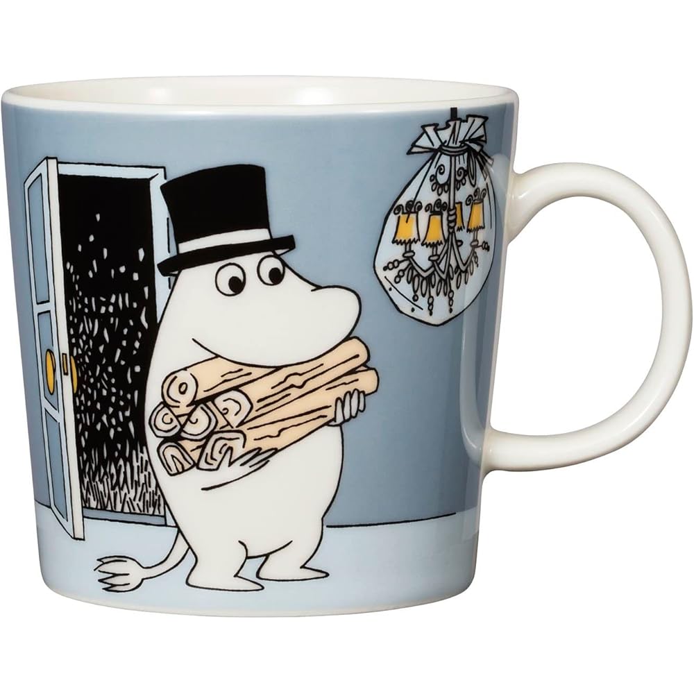 Moomin Arabia Classic Moominpappa Gray Mug, 300ml, Official Gift Wrapping Included. Moomin Tableware, Christmas Gift, Wedding Gift, Birthday Gift, Hou