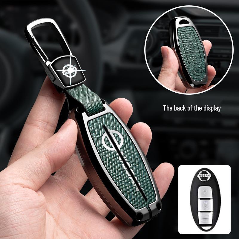 Metal Keychain Cover for Nissan Qashqai, X-Trail, Tiida, Kicks, Murano, Sylphy, Terra