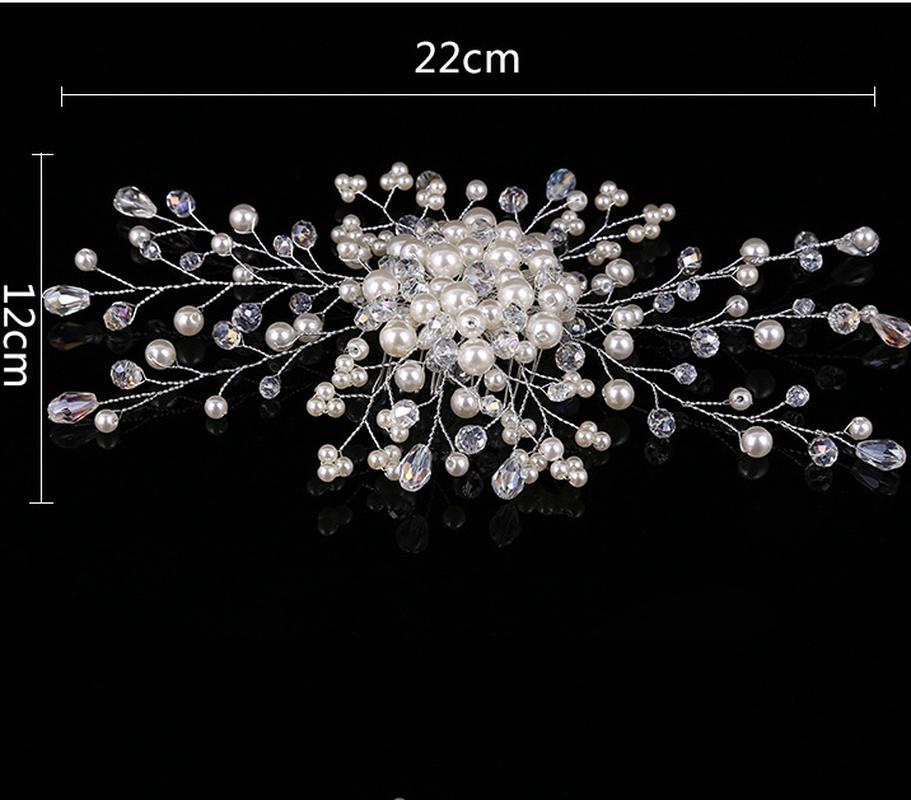 Pearl Rhinestones Wedding Hair Comb for Women Crystal Hair Jewelry Bride Headdress Hair Accessories