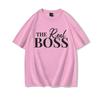 The Boss  The Real Boss Matching Tshirts Couples Matching Outfits Gifts Funny Letter Print Valentines Day Unisex Women Clothing