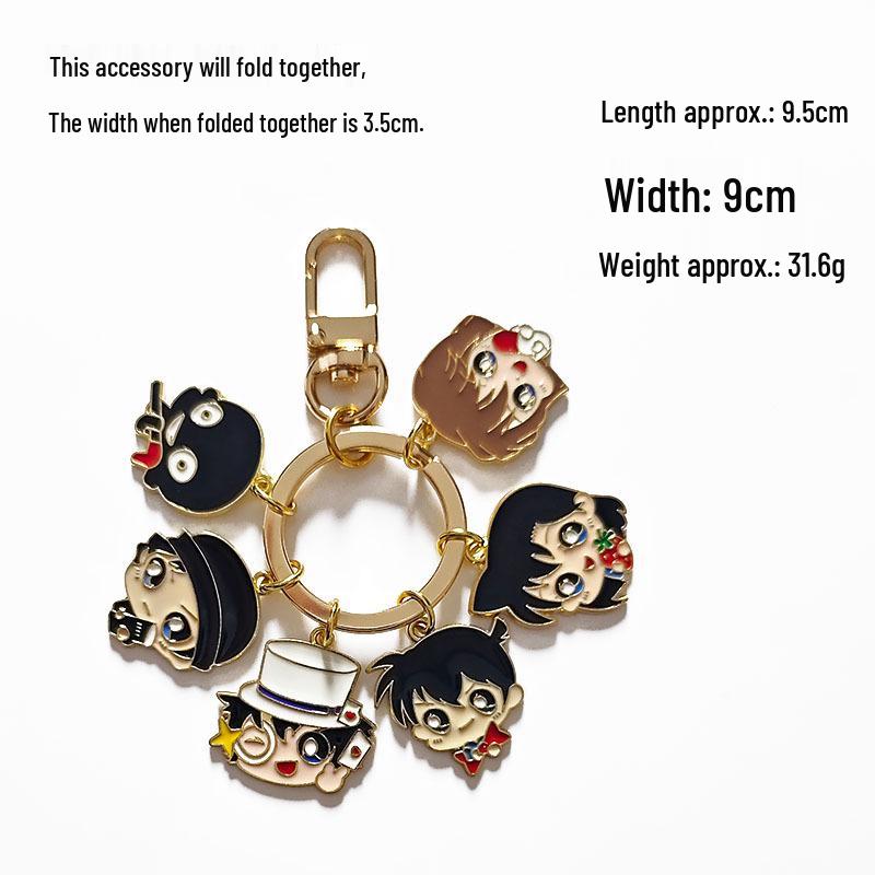 Conan Kid Anime Keychain Pendant - Handmade Cartoon Bag Accessory