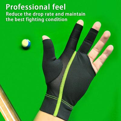1 Pc 3 Fingers Billiard Pool Gloves for Left Hand Snooker Cue Sport Glove for Men Women Billiards Shooter Accessory