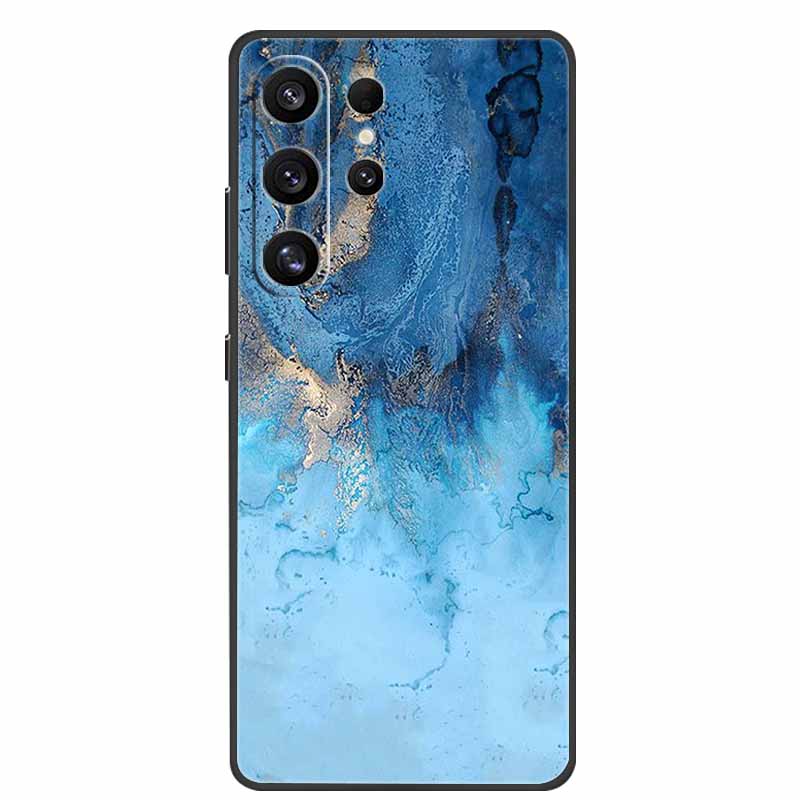 Phone Case For Samsung Galaxy S26 Ultra Colorful Painted Soft Silicone Bumper for Samsung S26 Ultra Case Marble Shockproof Cover