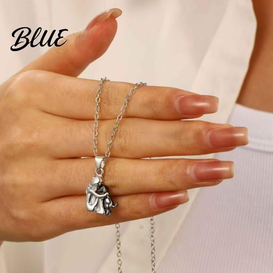 Memorial Necklace for Dog Owner And Woman Puppy Hug Pendant