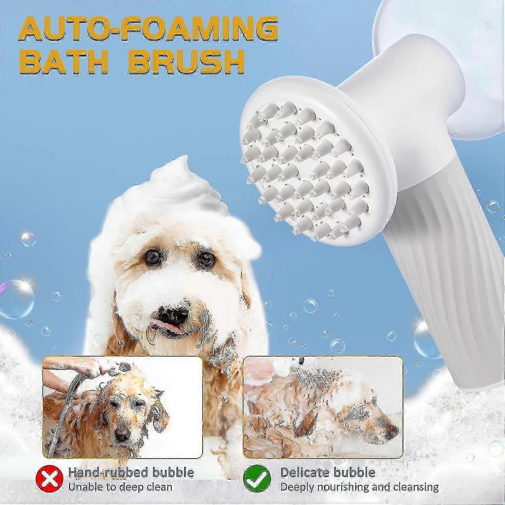 Pet Automatic Bubble Machine Bath Gel Bubble Machine And Dog Bath Bath Liquid Machine Bath Supplies Massage Brush Bubble