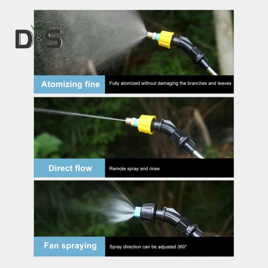 5L/8L Trädgård Elektrisk Spruta Ryggsäcksspruta med Axelrem Teleskopiskt Sprutrör 2 Munstycken Batteridriven Spruta för Gräsmatta Gårdsskötsel