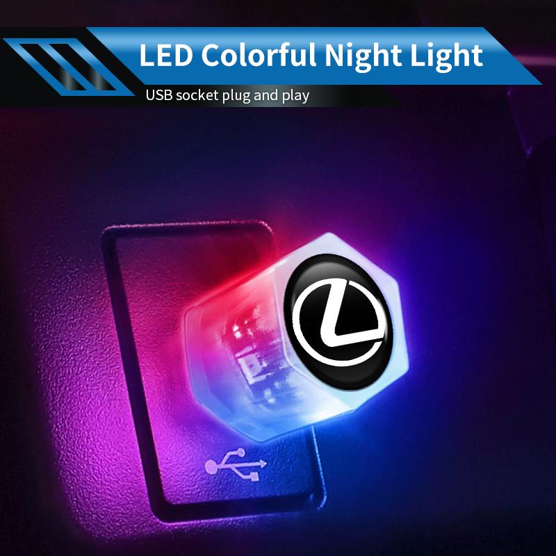 Car USB Ambient Light Mini LED Night Lamp Lighting Plug Accessories For Lexus UX250h RX450h CT200h RX400h NX300h RX350 RX300 GX4 XM6