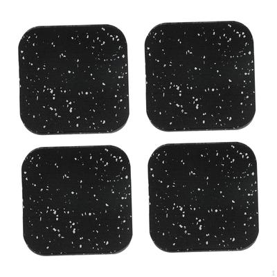 4 Pieces Treadmill Mat Thickened for Dryer Elliptical Machine Rowing