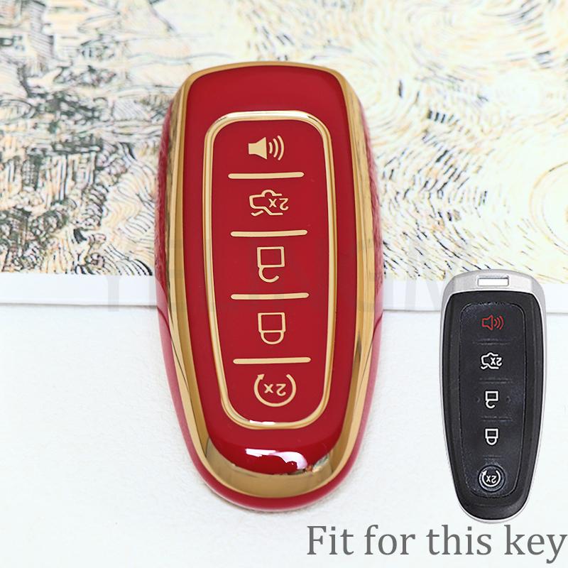Smart Key Remote Car Key Case Cover 5 Buttons Tpu Fob For Ford Explorer Edge Escape Flex Taurus 2011 2012 2013 2014