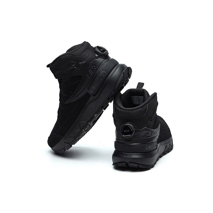 FILA Women's Athletics Mid-Top BOA System Outdoor Sneakers Triple Black A12W142210FBK