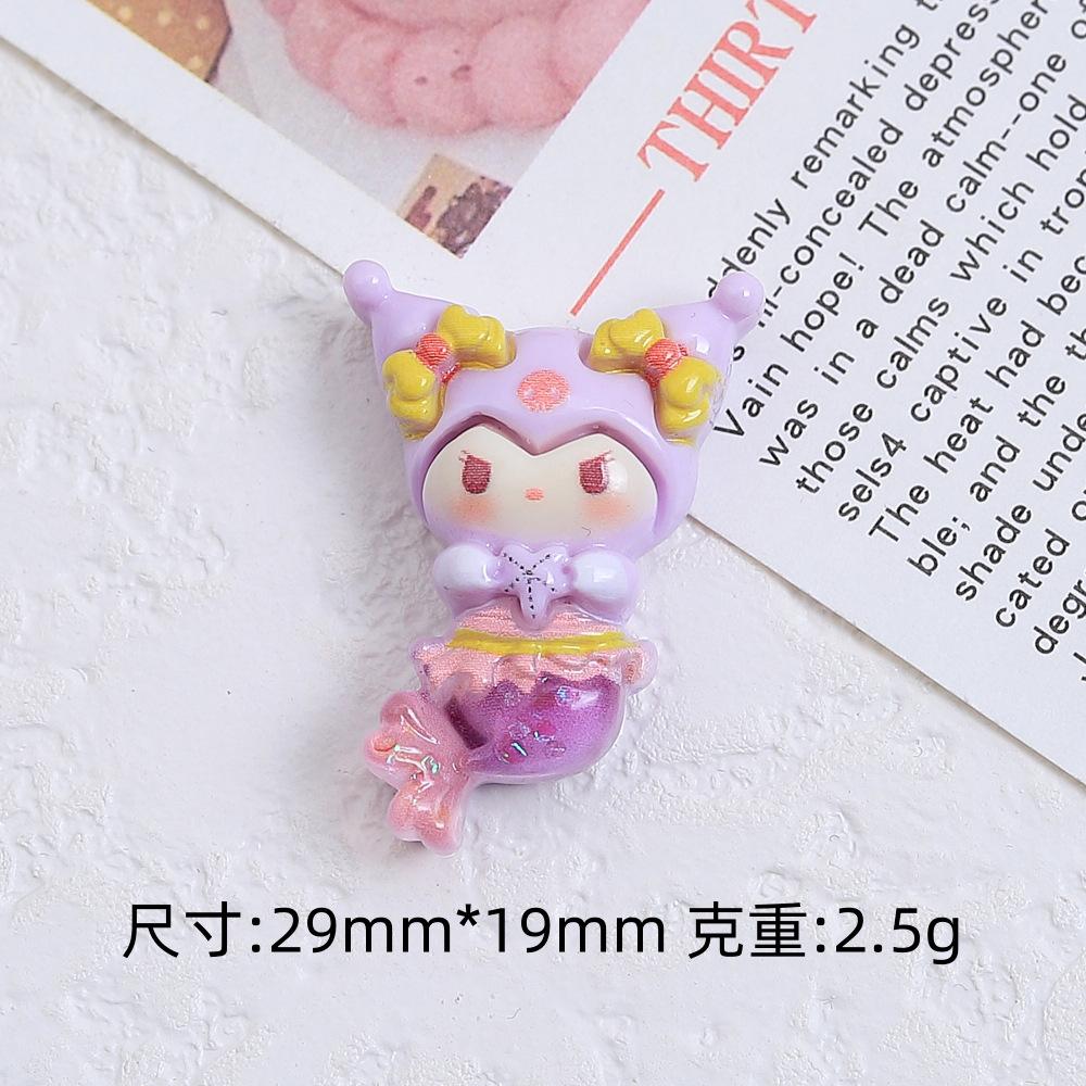 12/120PCS Cute Little Animal Mermaid Cartoon Handmade DIY Cream Glue Resin Small Accessory Jewelry Phone Case Handmade Material