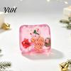 Christmas Sensory Cube Toys Stress Relief Toy, Clear Squeeze with 3D Snowman, Adults Relaxation Aid Santa Claus, Gingerbread, Xmas Tree, Hand