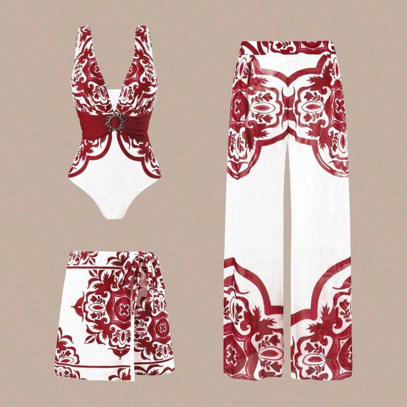 226 Fashion Sexy Swimsuit 3-Piece Set One-Piece Swimwear
