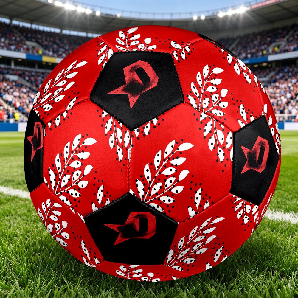 1PC White Leaf Powerful Symbol Soccer Ball Size 5 Football Machine Sewn Indoor/Outdoor Universal Football Gift W11