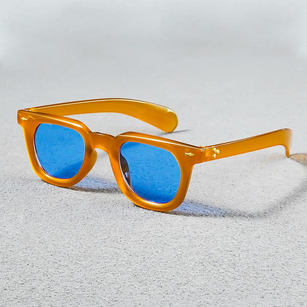 New Retro Classic Rectangular Fashion Sunglasses, Women'S and Men'S Trendy Versatile Streetwear Eyewear for Daily Use