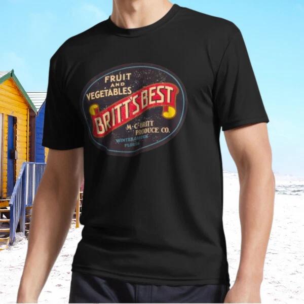

New Britt s Best American Vintage Fruit Crate Active T-Shirt Funny Size S - 5XL XL